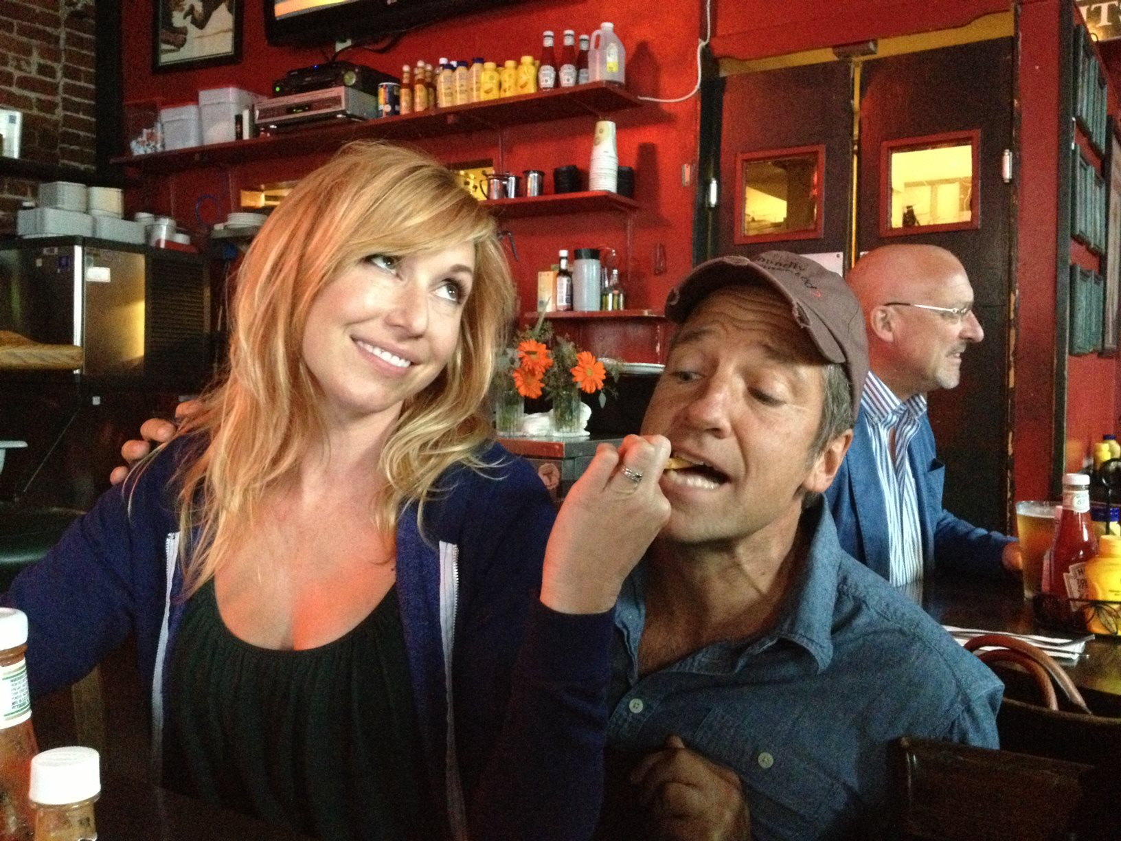 Sometimes, Kari Byron from MythBusters feeds me french fries. I don't mind. - Mike Rowe